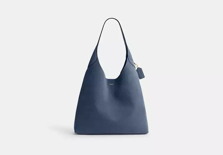 Brooklyn Shoulder Bag 39 in Denim Suede