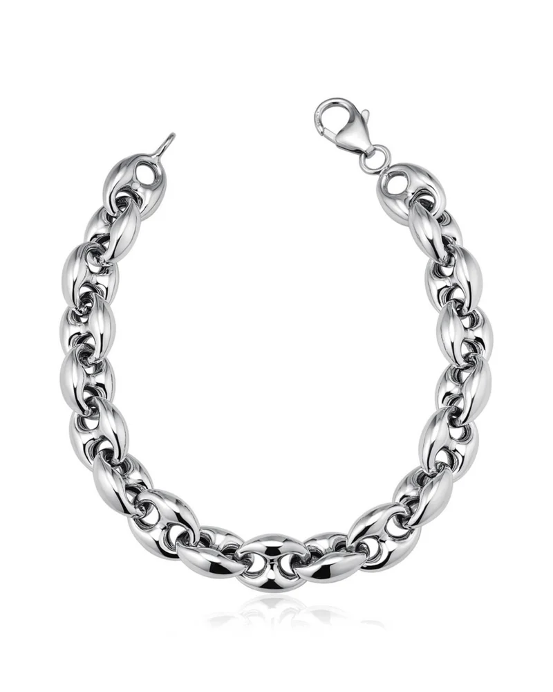 Sterling Silver Chunky Mariner Bracelet
