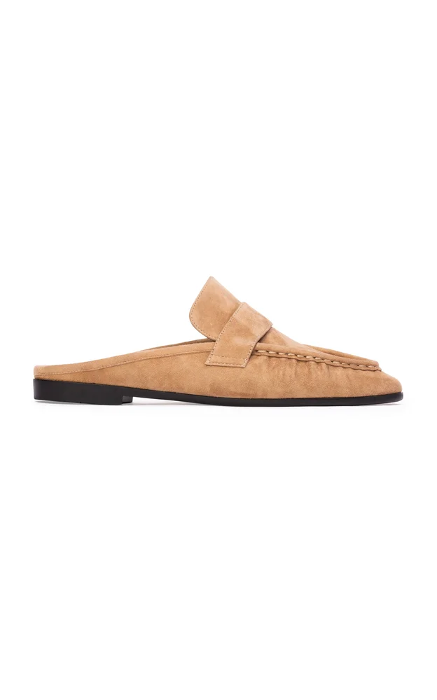 Gabby Suede Backless Loafers