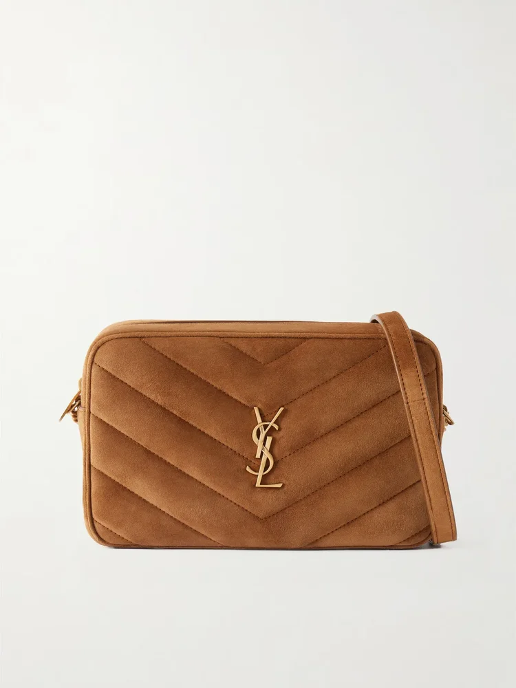 Loulou Quilted Suede Shoulder Bag