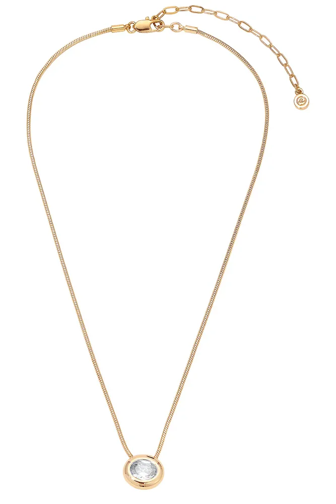 Donut Crystal Pendant Necklace