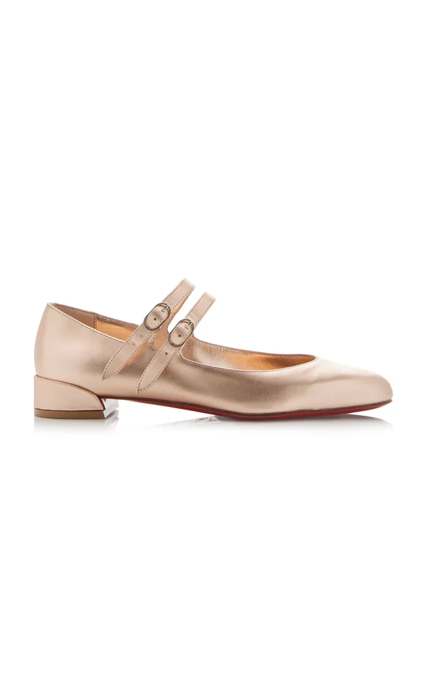 Sweet Jane Metallic-Leather Flats
