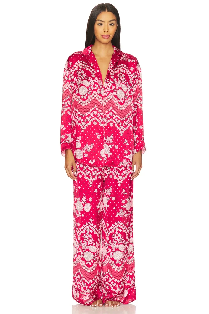 Dreamy Days Pajama Set in Cherry Combo