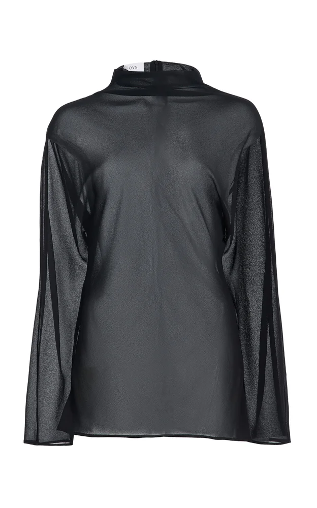 The Sheer Turtleneck Top