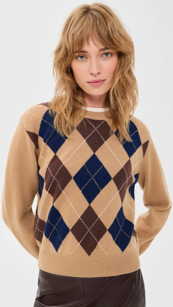 Argyle Crew Neck Sweater