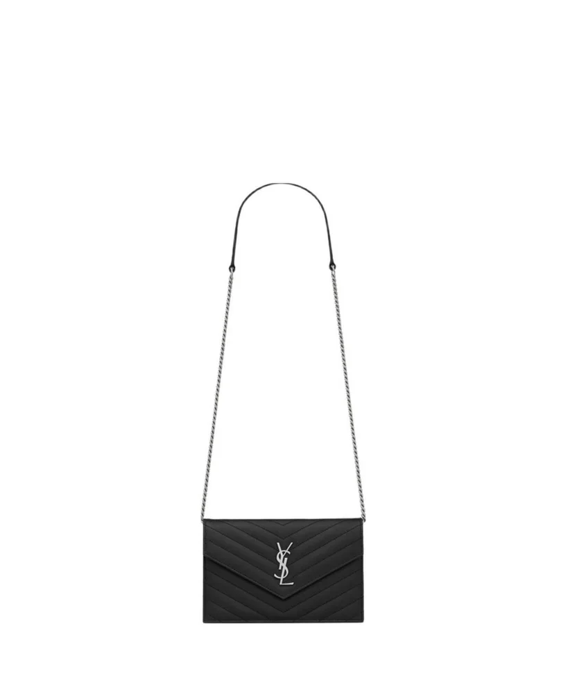 Cassandre Envelope Chain Wallet in Grain De Poudre Leather