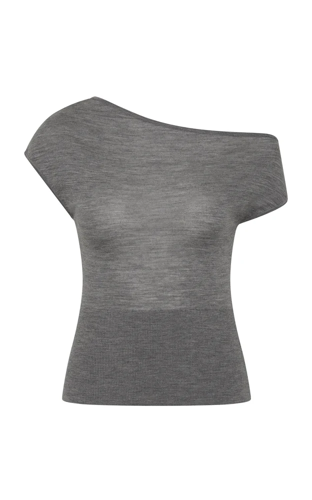 Superfine Merino Off-Shoulder Top
