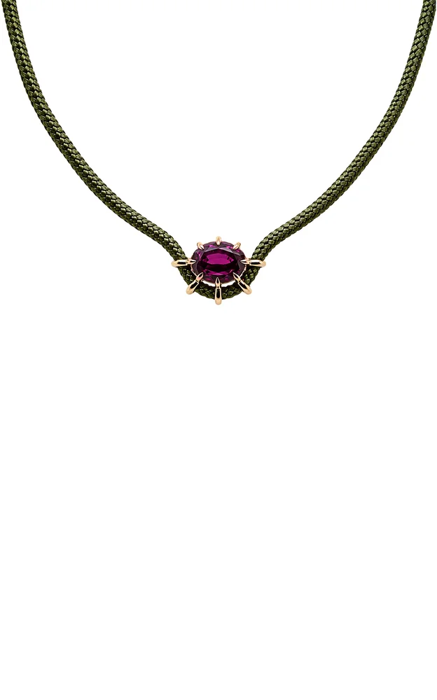 14K Yellow Gold Rhodolite Garnet Louise Play Necklace (2.04ct)
