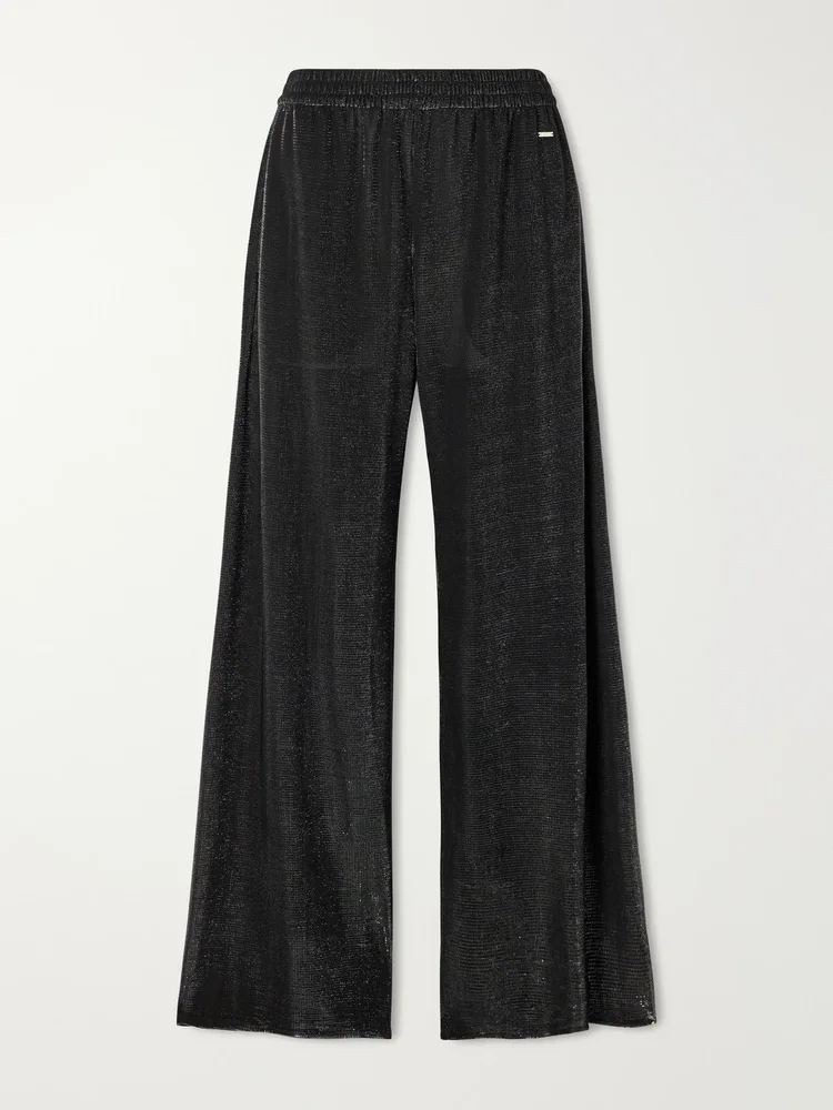 wide leg jersey pants