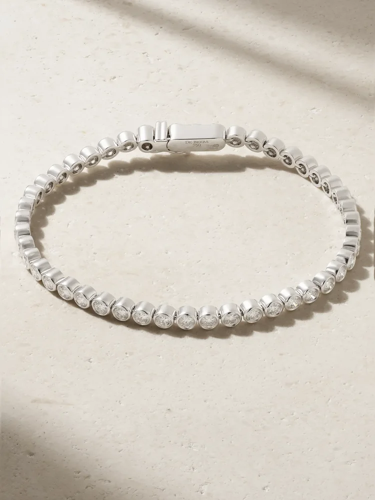 Diamond Lines DB Classic Eternity 18-karat white gold diamond bracelet
