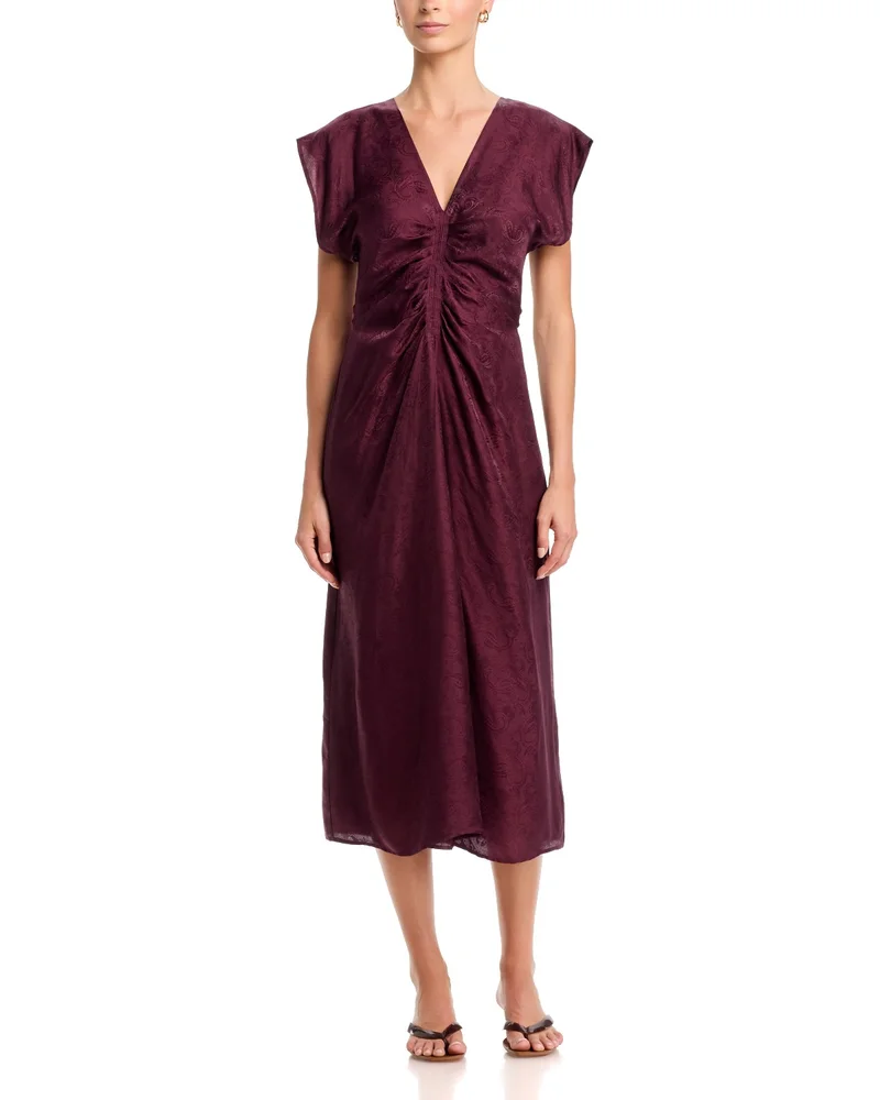 Delcie V Neck Midi Dress