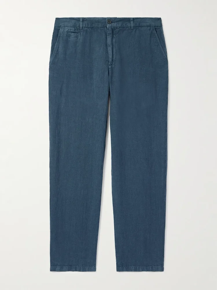 Straight-Leg Linen Trousers