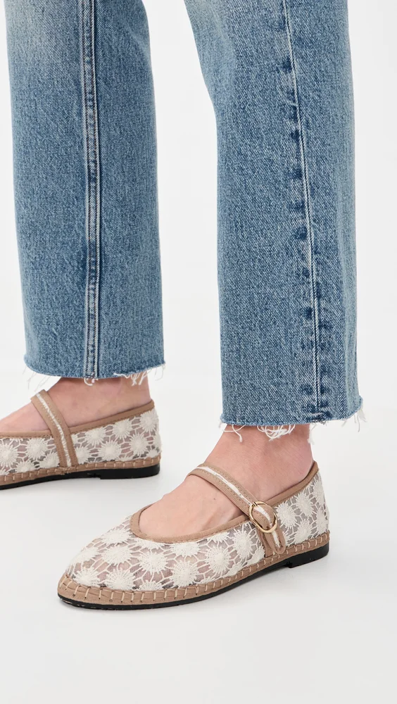Pierre Embroidered Flats