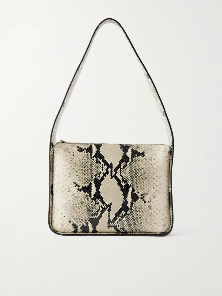 Lori snake-effect leather shoulder bag