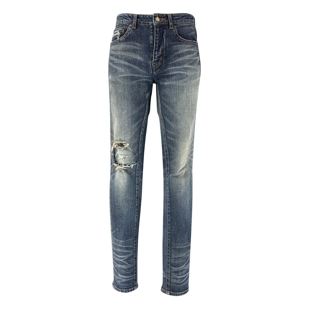 Pre-Owned Distressed Skinny Jeans, Size 26