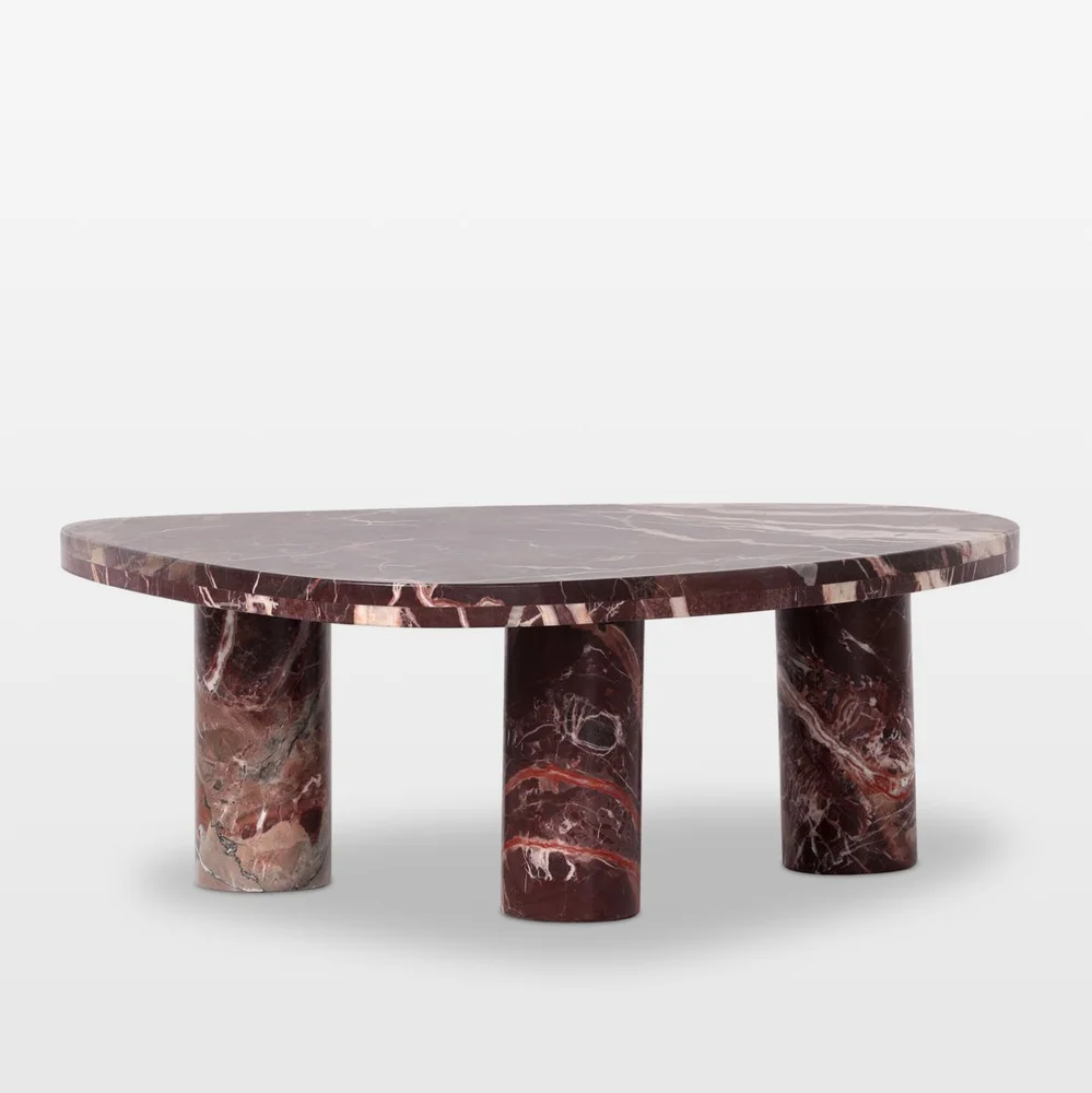 Zion Merlot Marble 36" Coffee Table