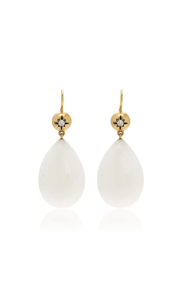 Twinkles 18k Yellow Gold Diamond and Opal Earrings