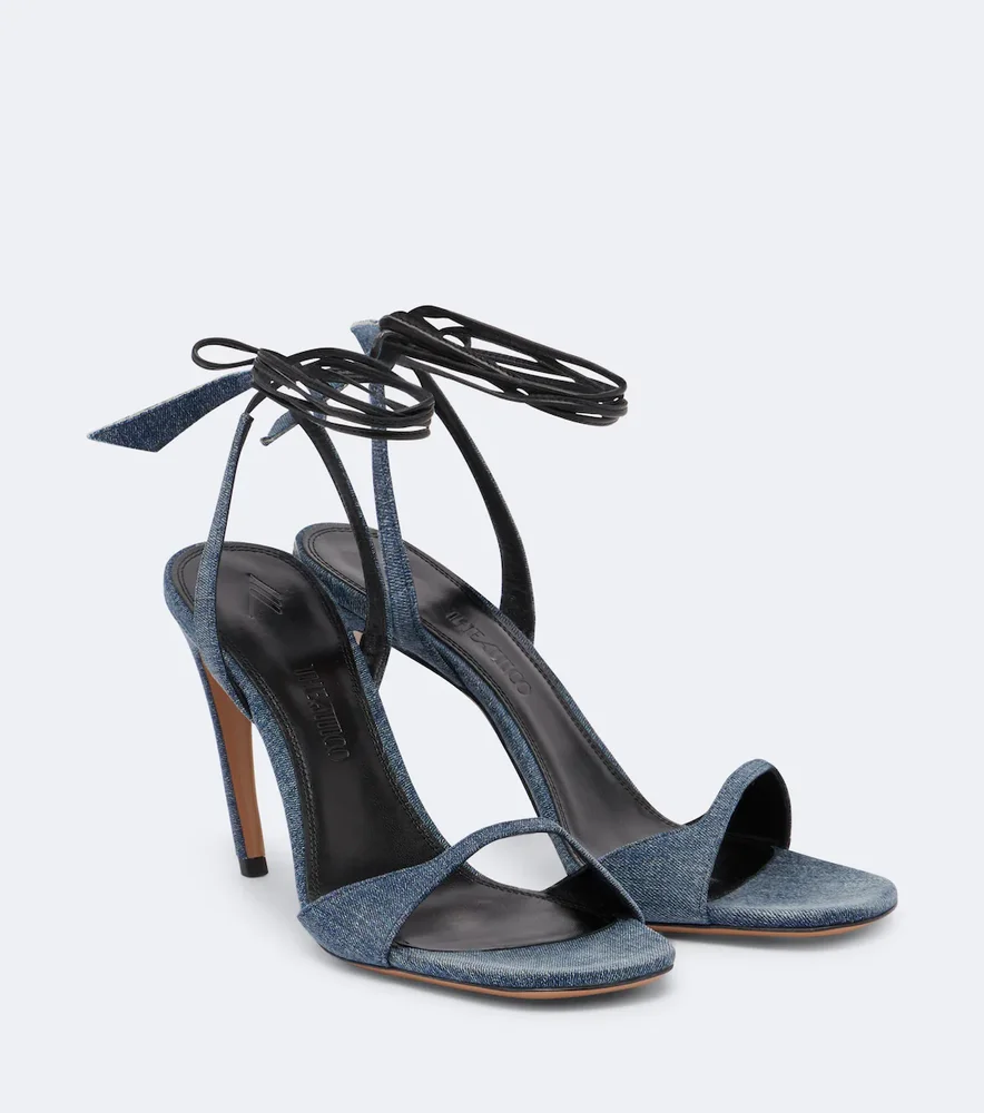 Ora denim slingback sandals
