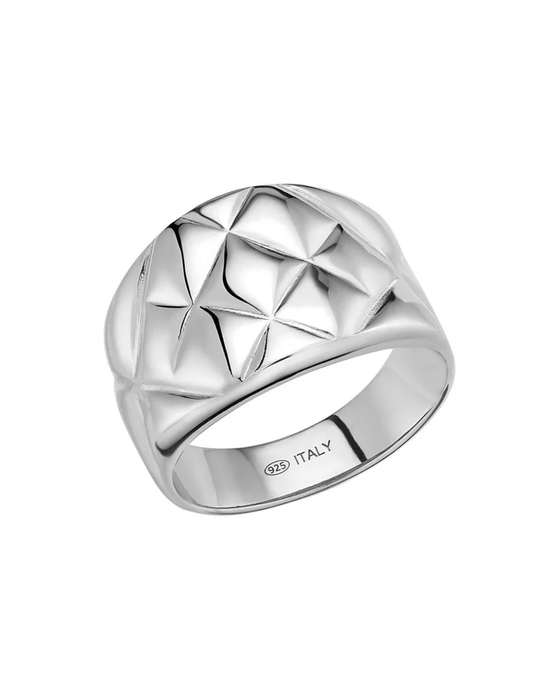 Sterling Silver Quilted Ring