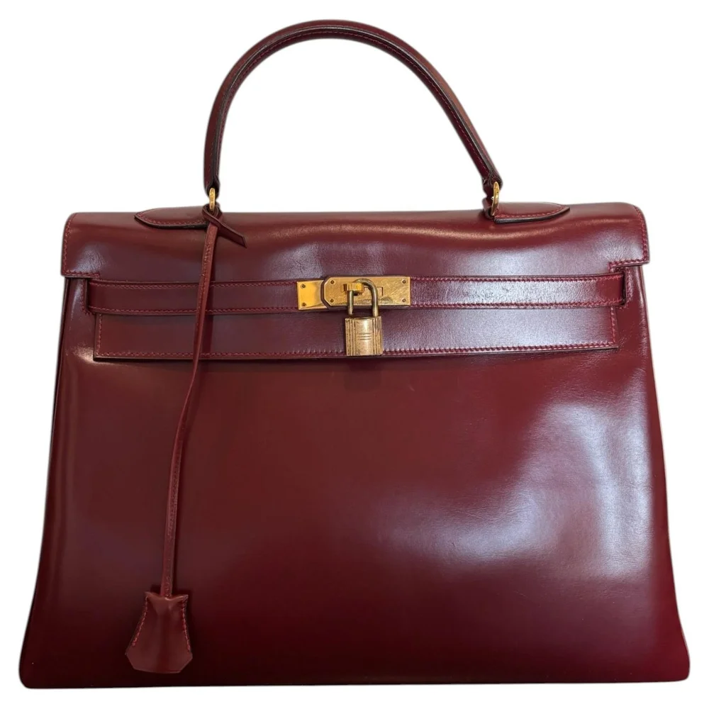 Pre-Owned Vintage Kelly 35 Rouge H Box Calf, 1981