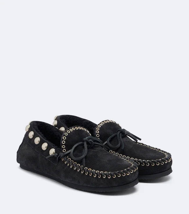 Fitza shearling-lined suede loafers