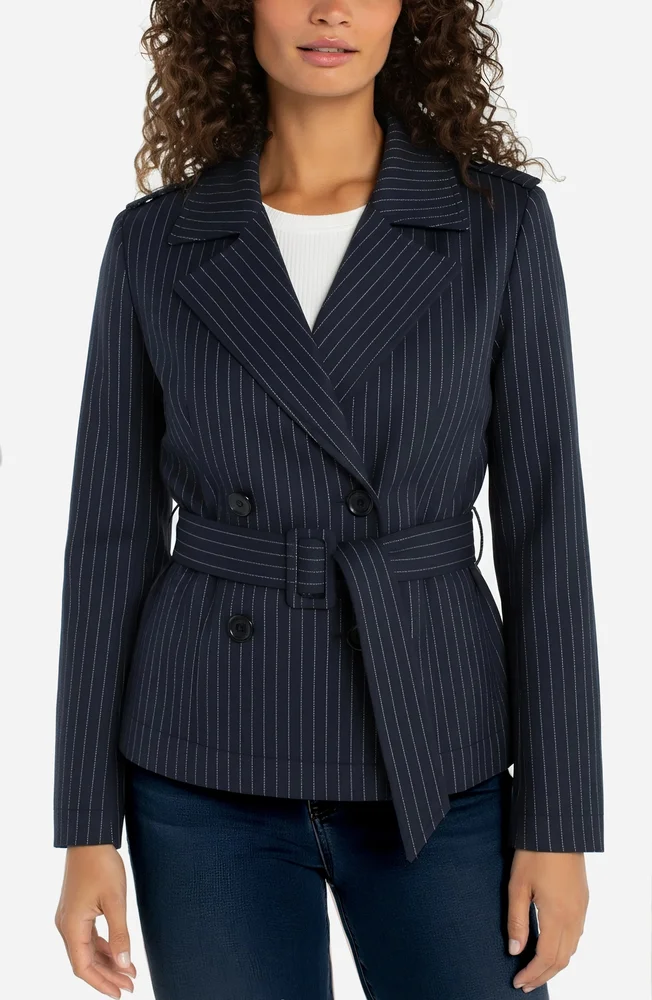 PETITE CROPPED TRENCH JACKET