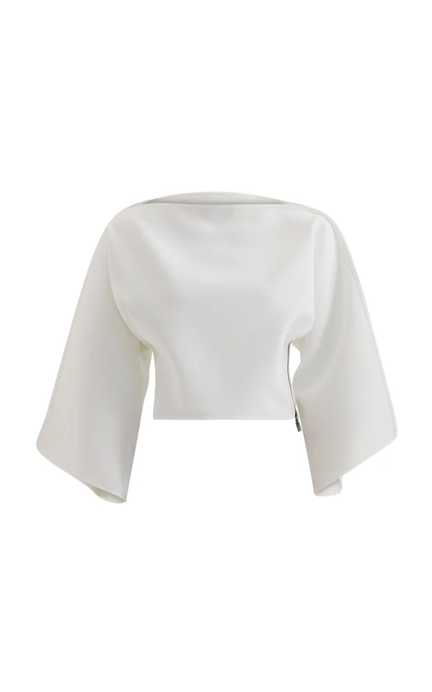 Dazzle Draped Cropped Top