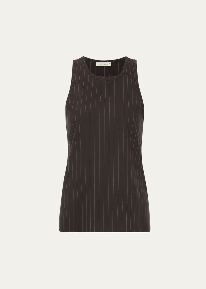 Pinstripe Wool Tank Top