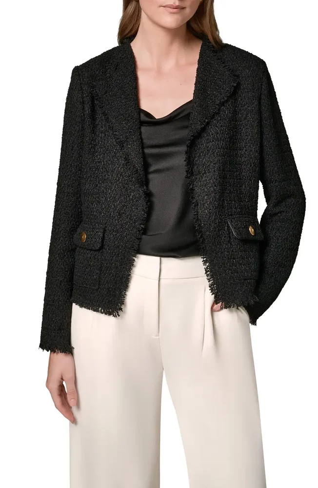 Open Front Tweed Jacket
