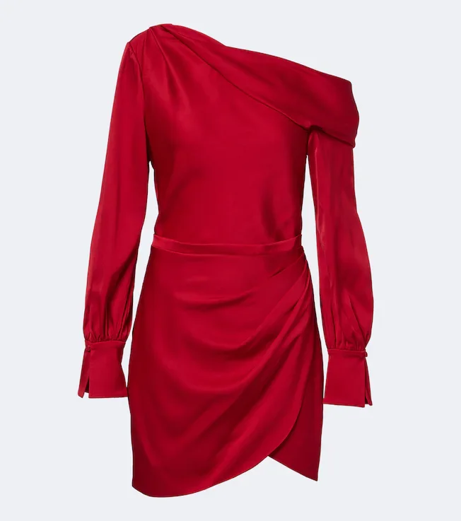 Cameron draped satin minidress