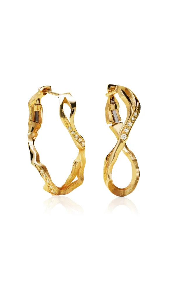 KINTSUGI Infinity Diamond Hoop Earrings Large