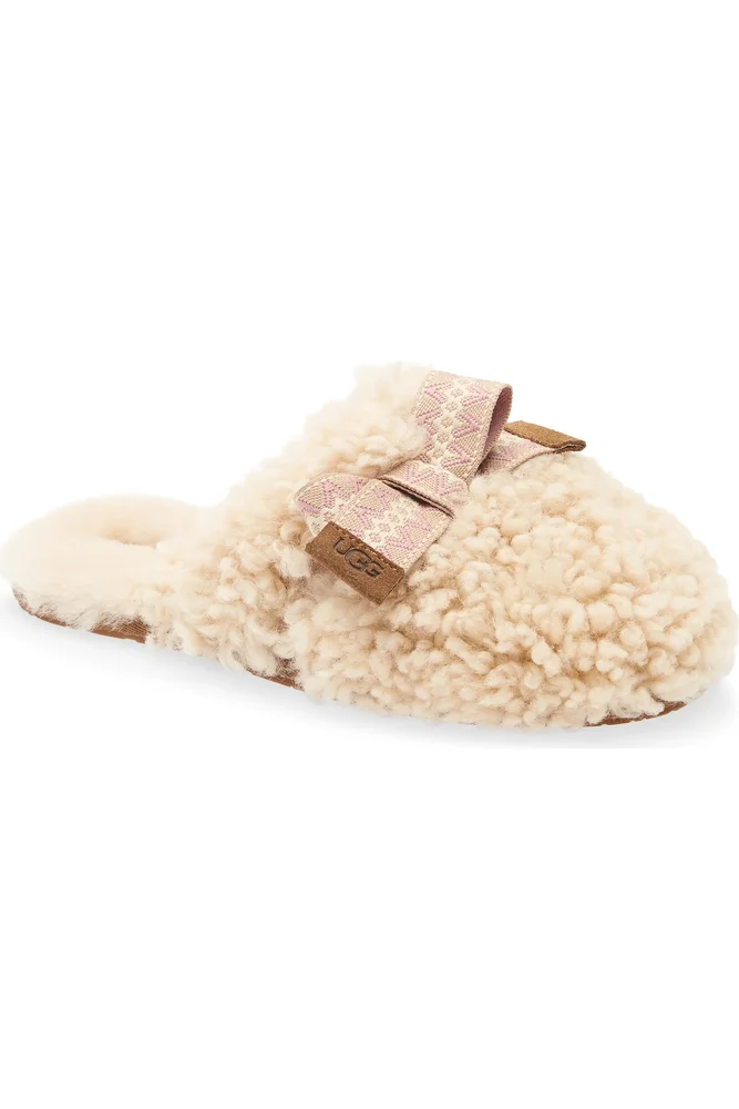 Maxi Curly Genuine Shearling Scuff Slipper