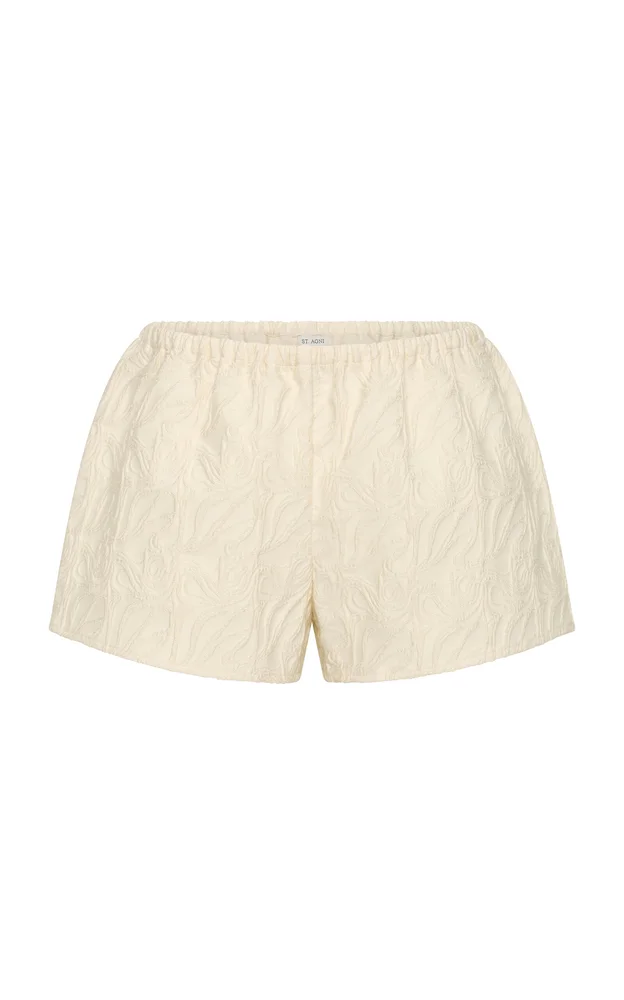 Iris Jacquard Cotton-Blend Shorts
