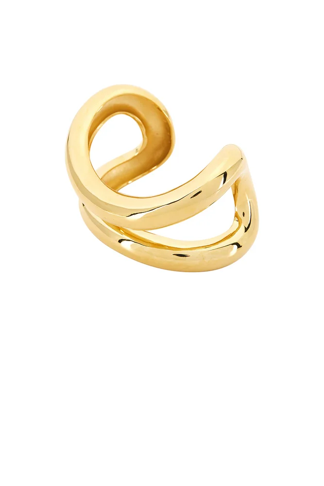 Glossy Void Arched Cuff Bracelet