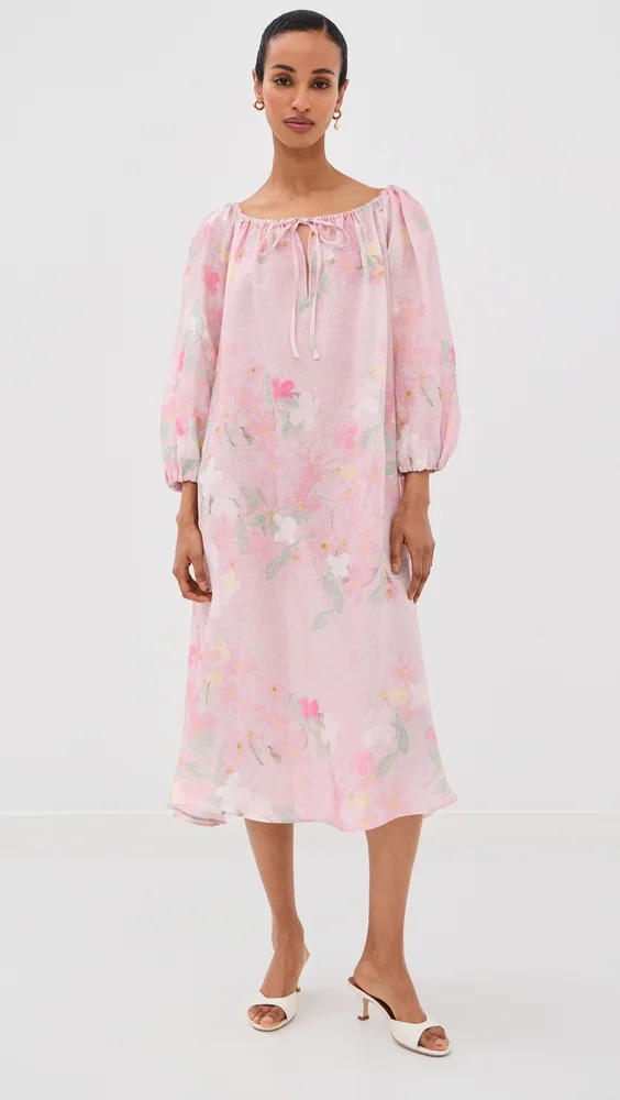 Bonnie Linen Midi Dress