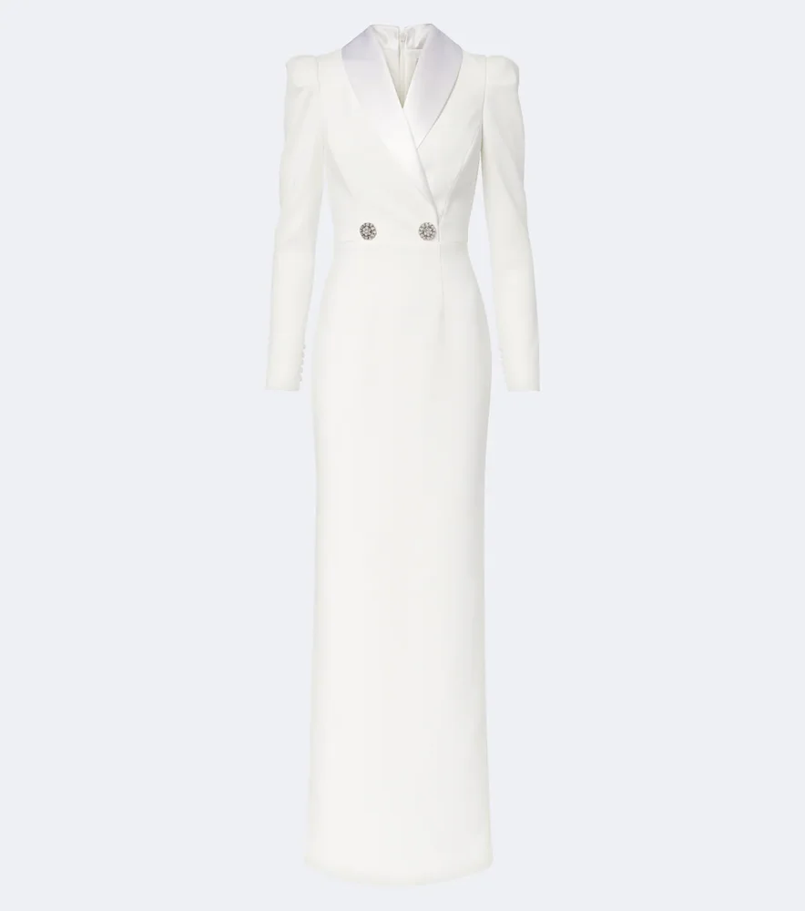 Symphony embellished crêpe gown