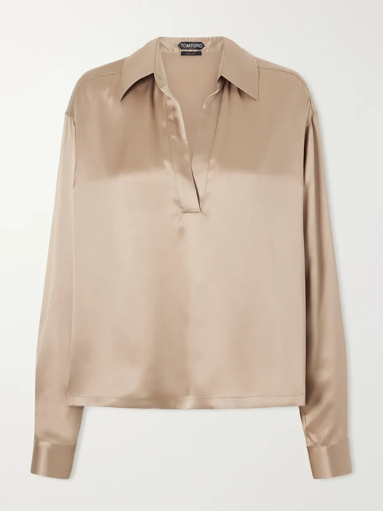 Silk-satin blouse