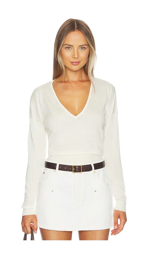 Silk Cashmere V Neck Sweater