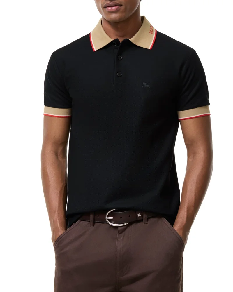 Logo Collar Cotton Polo Shirt