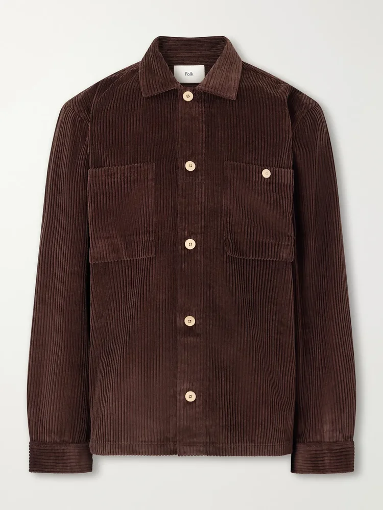 Patch Cotton-Corduroy Overshirt