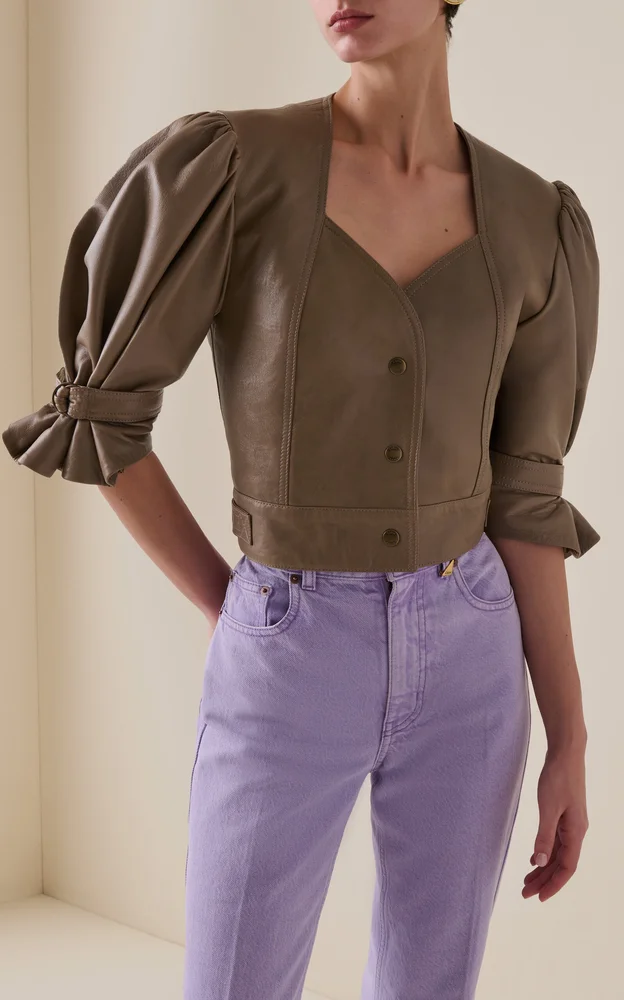 Cropped Leather Jacket