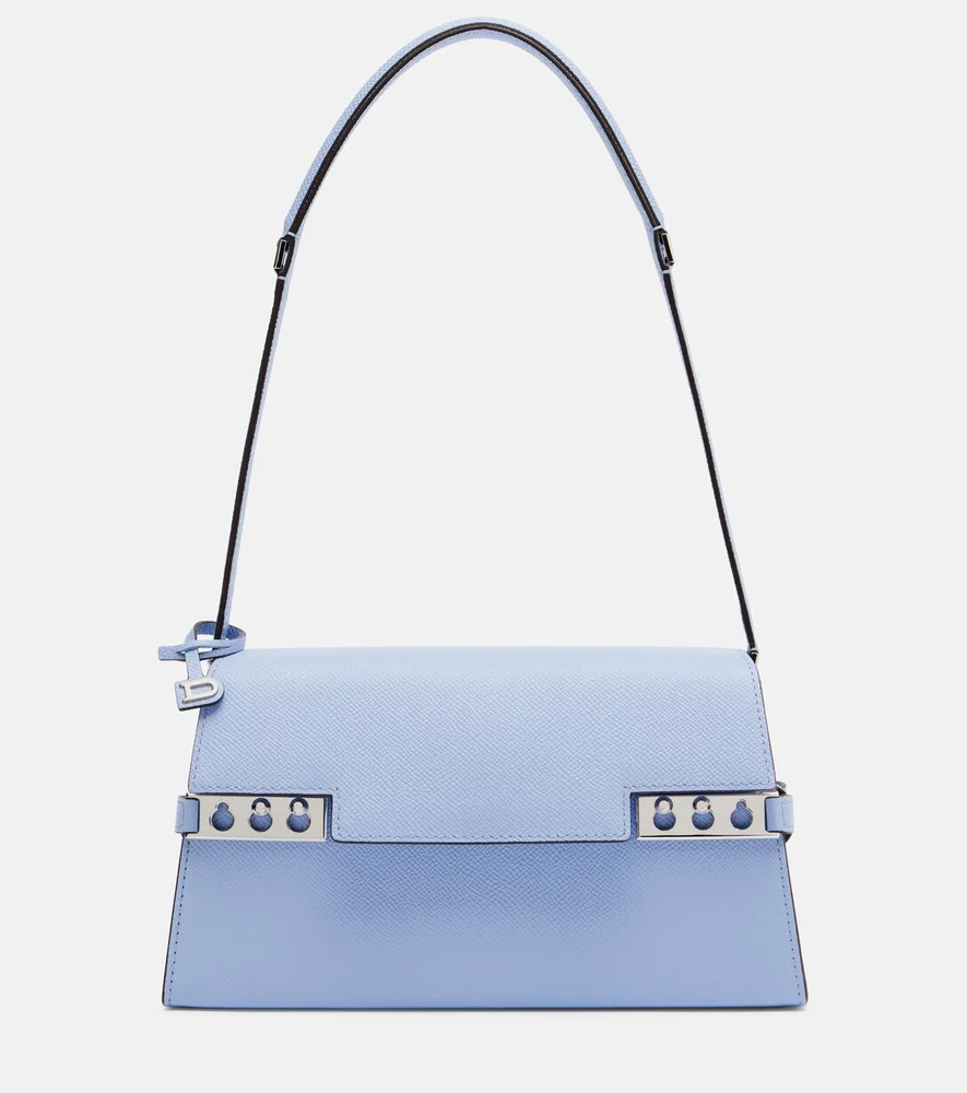 Tempête To Go Small leather shoulder bag Blue