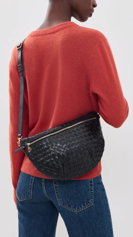 Grande Fanny Woven Leather Belt Bag