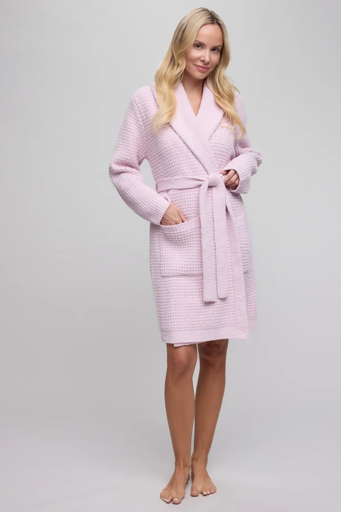 CozyChic Waffle Robe, Petal