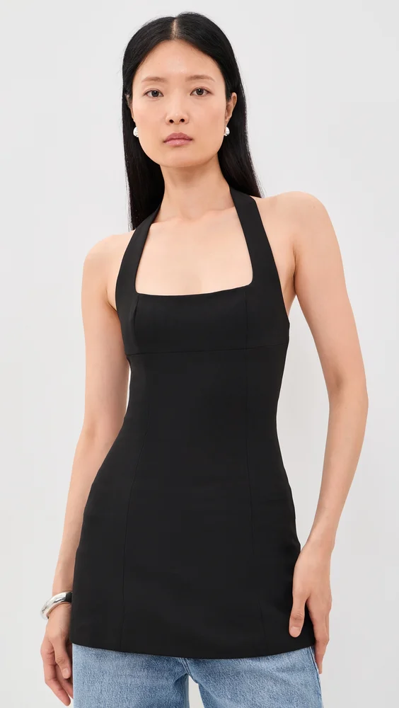 Sable Halter Tailored Top