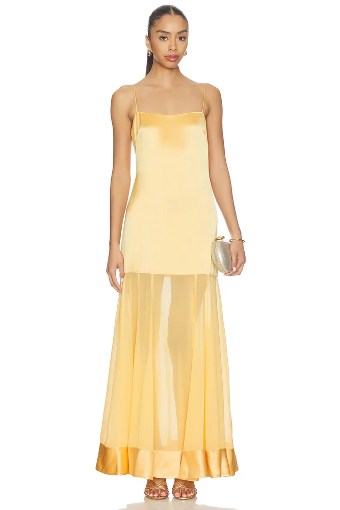 Moraya Dropped Waist Maxi Dress
