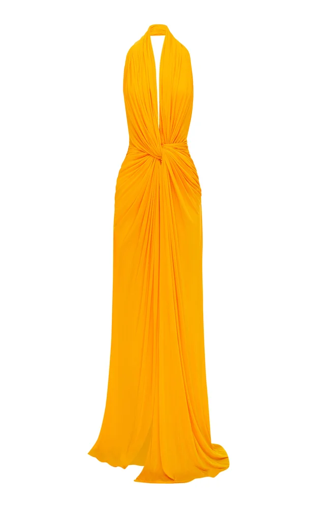 Halter Twist Jersey Gown