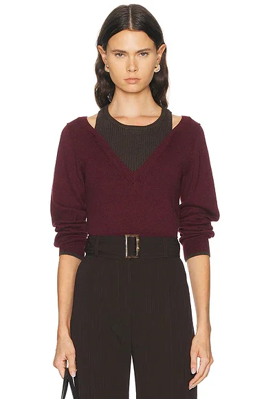 Color Block Layered Tank Sweater