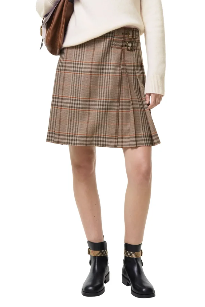 Odessa Check Wool Mouliné Kilt
