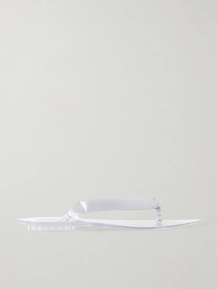 Invisible Jelly satin-trimmed sandals